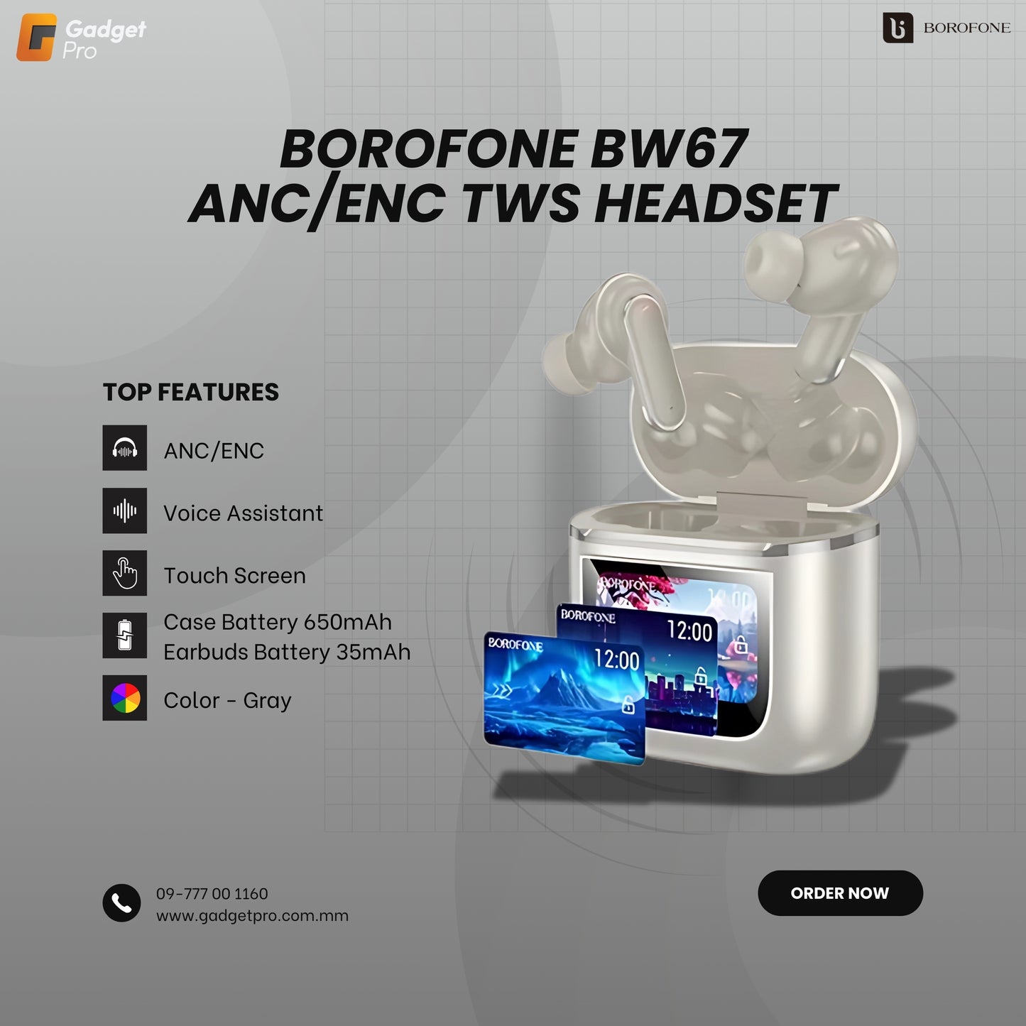 BOROFONE BW67 ANC/ENC Earbuds
