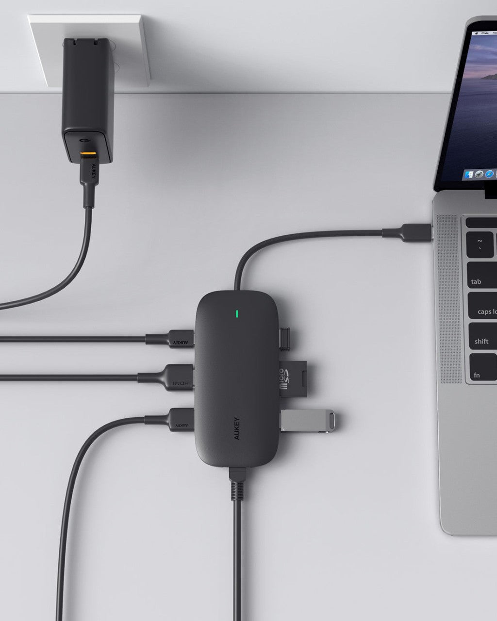 AUKEY CB-C71 Unity Link PD III 8 in 1 USB-C Hub with 100W PD