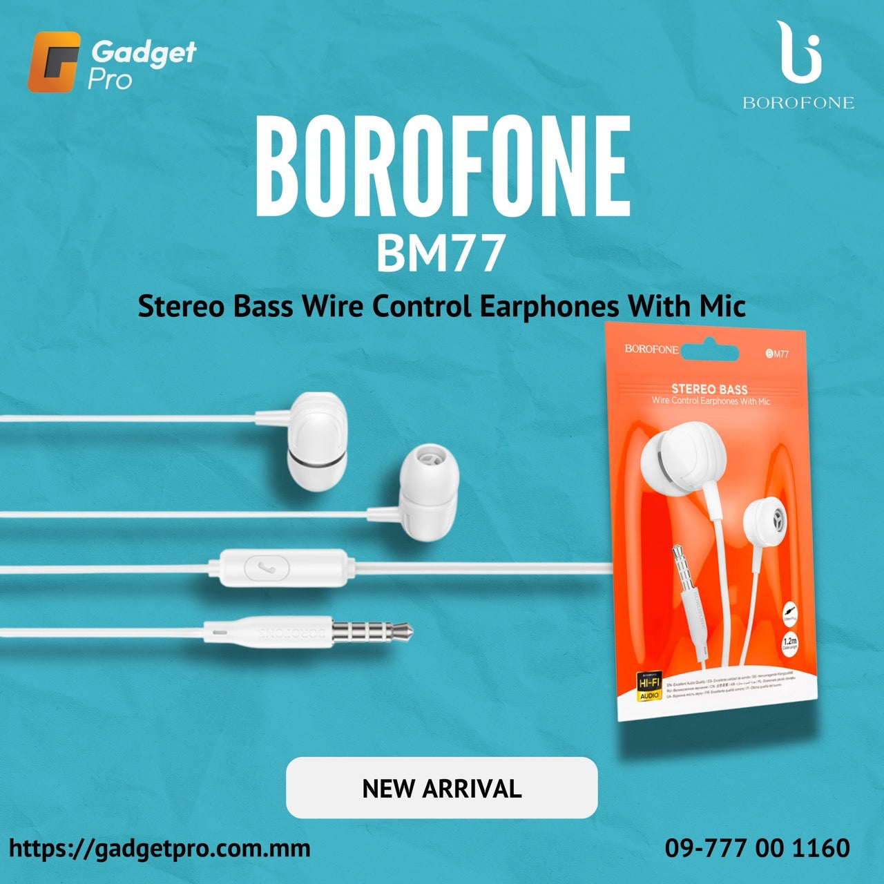 BOROFONE BM77 Wire Control Earphones