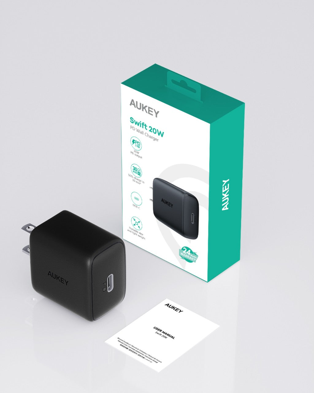 AUKEY PA-R1B 20W Power Delivery Minima Nano Wall Charger