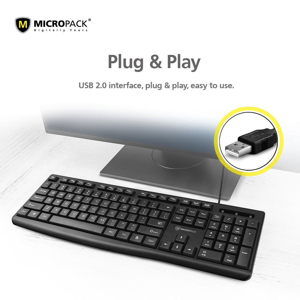 MICROPACK K-206 Classic Wired Keyboard