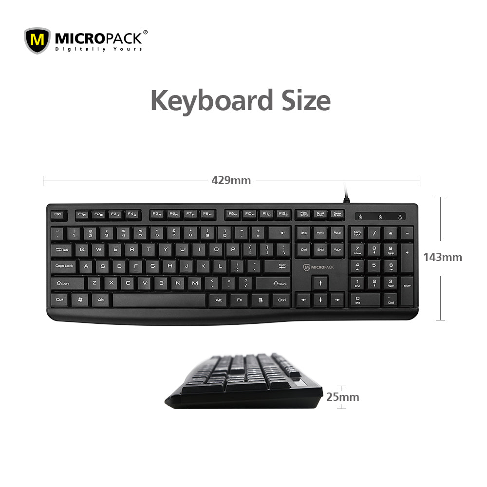 MICROPACK K-206 Classic Wired Keyboard