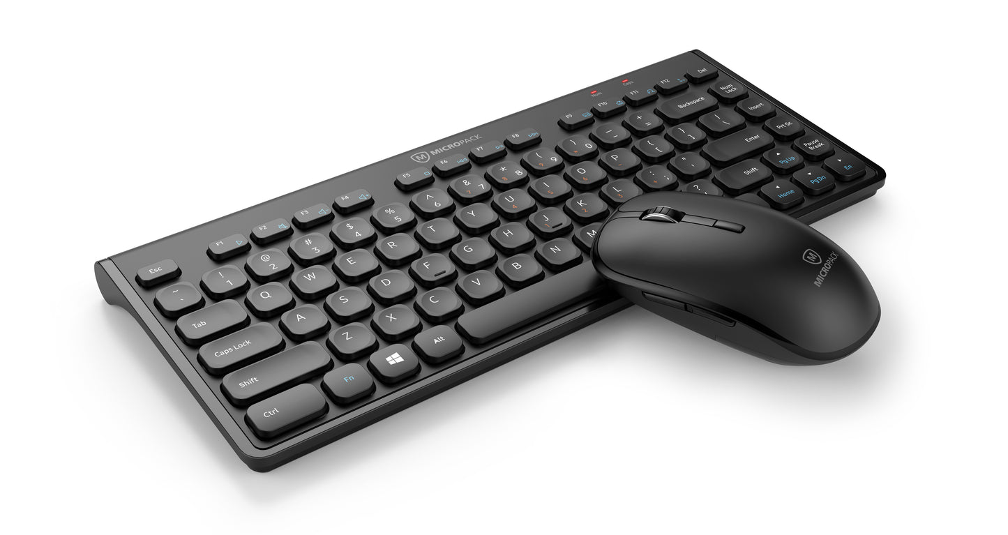 MICROPACK KM228W USB-A Slim Wireless Mouse and Keyboard Combo