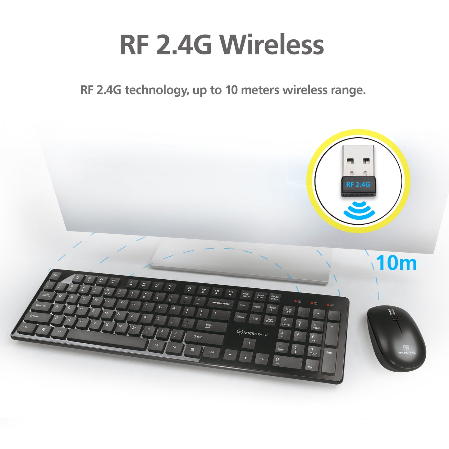 MICROPACK KM236W Wireless Mouse and Keyboard Combo