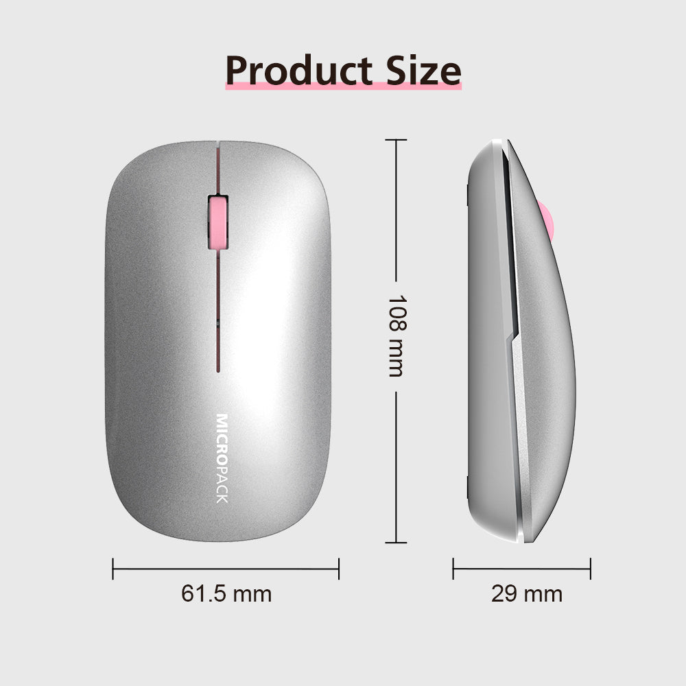 MICROPACK ML-203W Rechargeable 2.4G + Bluetooth Wireless Mouse