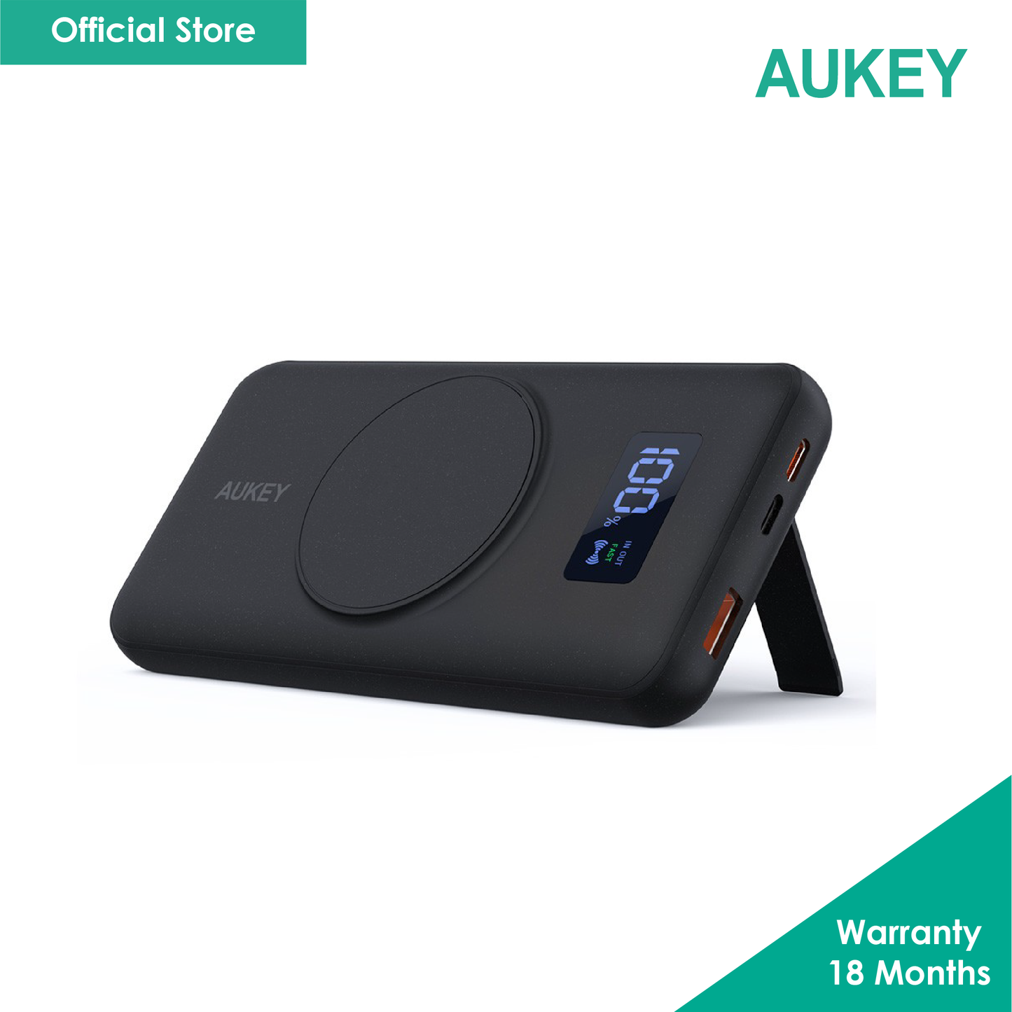 AUKEY PB-WL02I 10000mAh MAGNETIC WIRELESS CHARGING POWER BANK