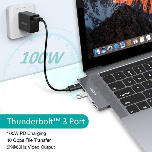 CHOETECH M14 7-in-2 USB-C Multiport Adapter