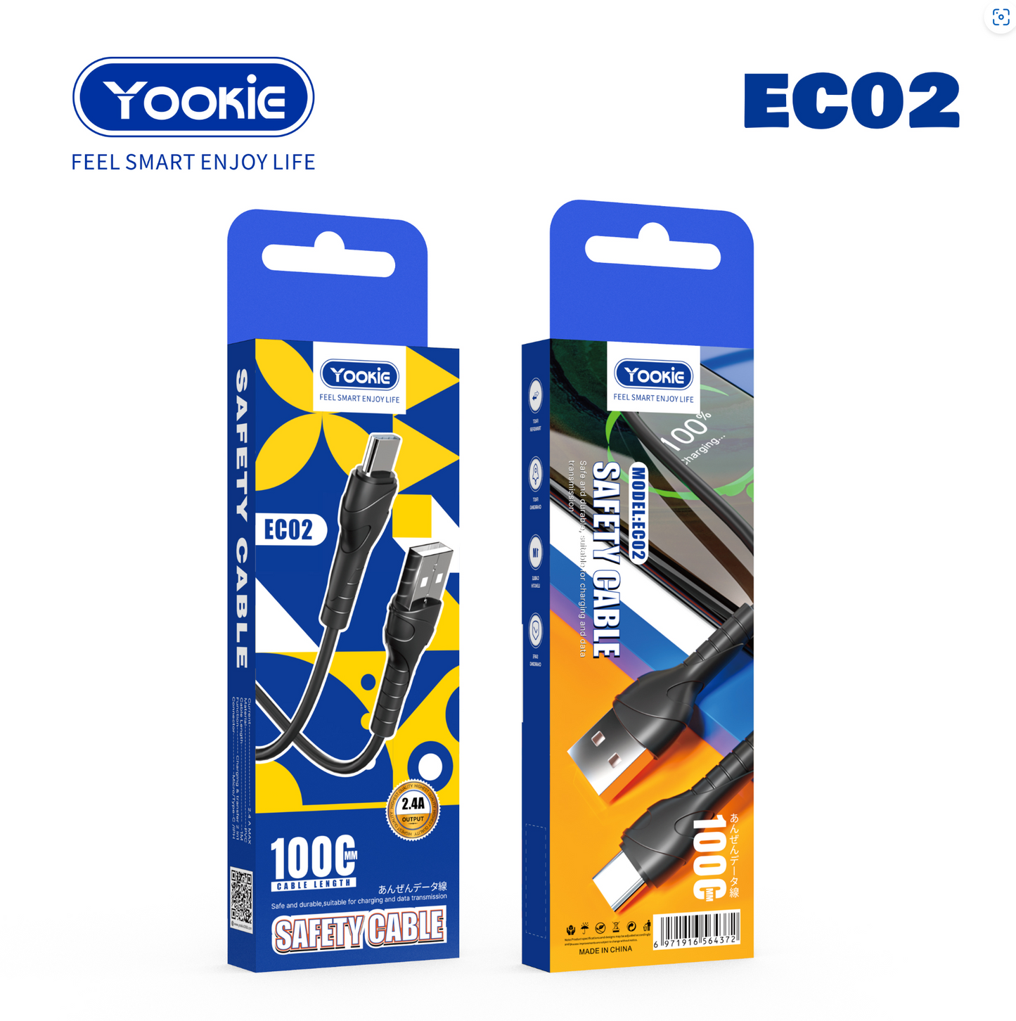 YOOKIE EC02 1M Safety Data Micro USB Cable