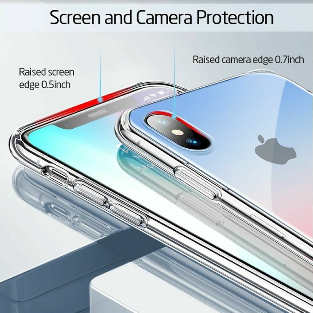 ESR Mimic Tempered Glass Case for iPhone XS Max Red Blue 9H Back Cover