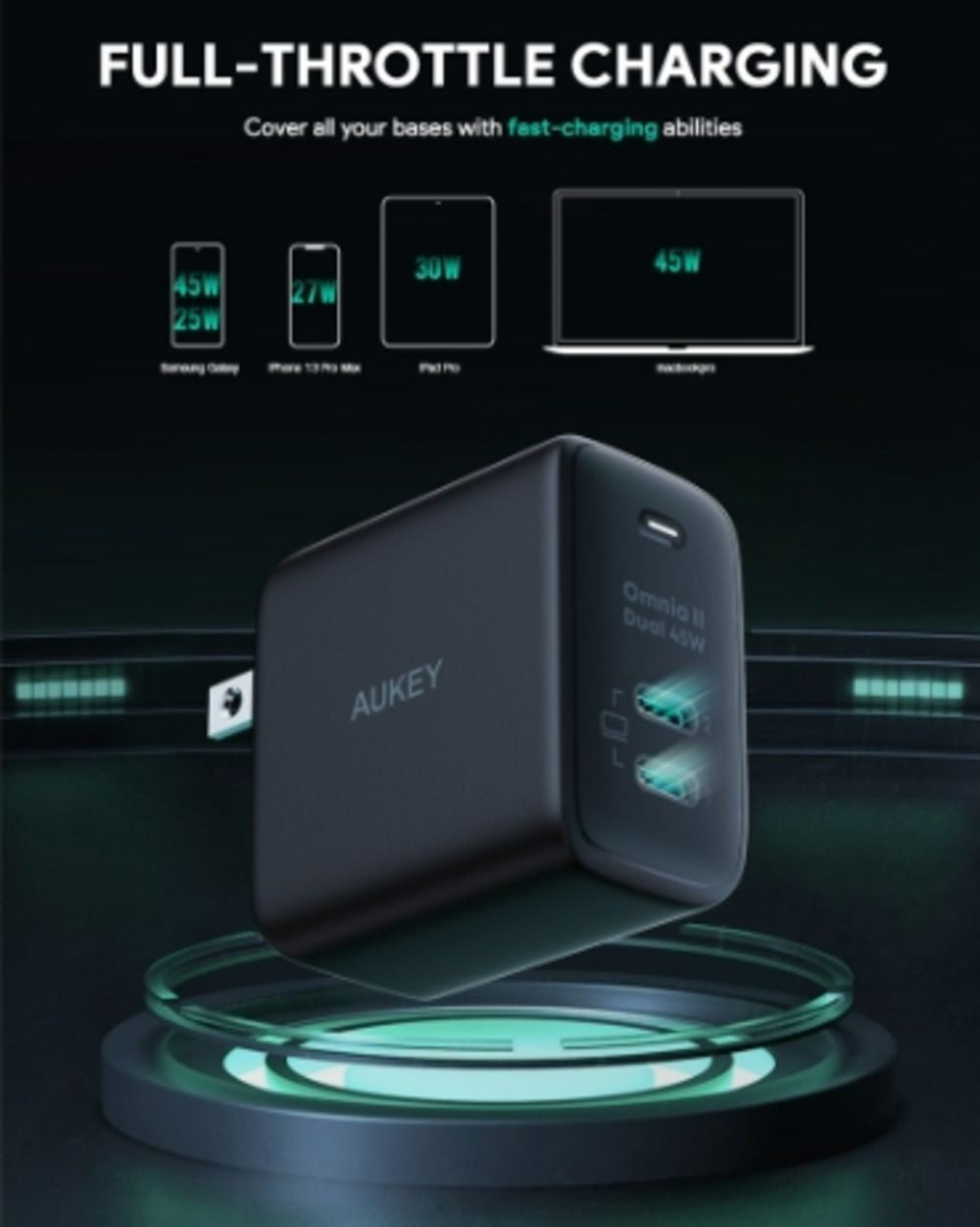 AUKEY PA-B4T Omnia II Duo 45w PD Wall Charger