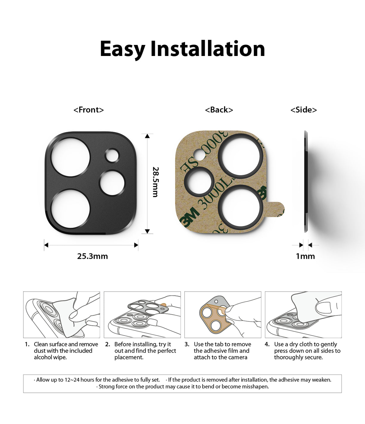 RINGKE Camera Styling for iPhone 11